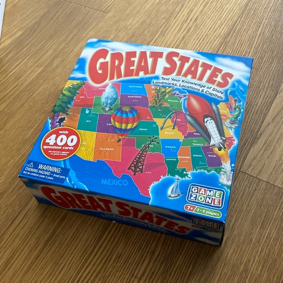 New Great States Board Game With 400 Question Cards - Picture 2 of 6